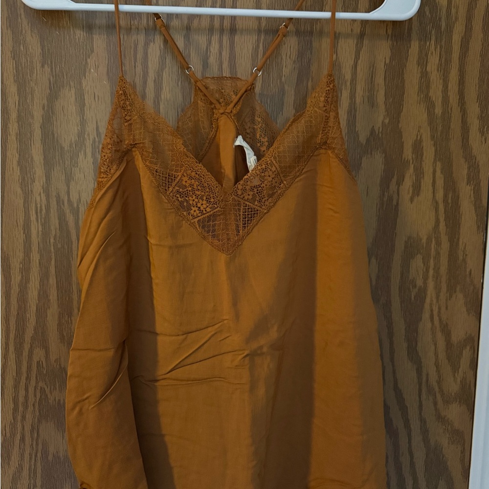 Lovestitch Lace-Trim Cami in Burnt Orange, Large- NWOT - Picture 3 of 6
